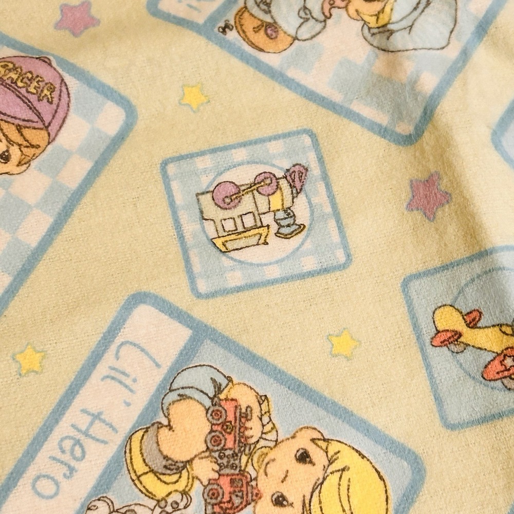 Precious Moments Handmade Baby Blanket 43x28 Lil Pilot Racer Hero Crib Quilt - Picture 5 of 16